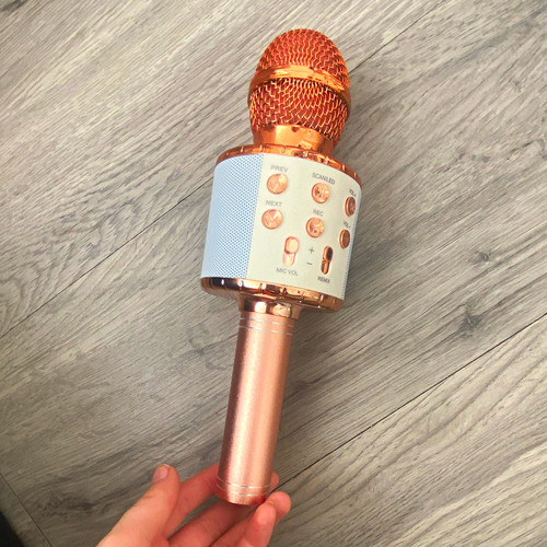 Rose gold karaoke microphone - rose,